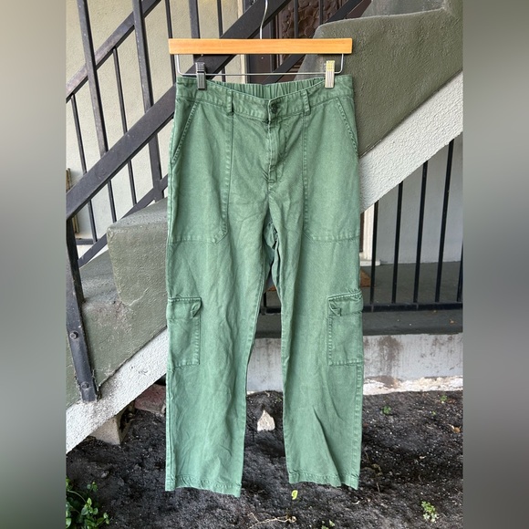 Young Fabulous & Broke Pants - Young Fabulous and Broke Army Green Cargo Pants Utility Gorpcore Grunge Sz Small